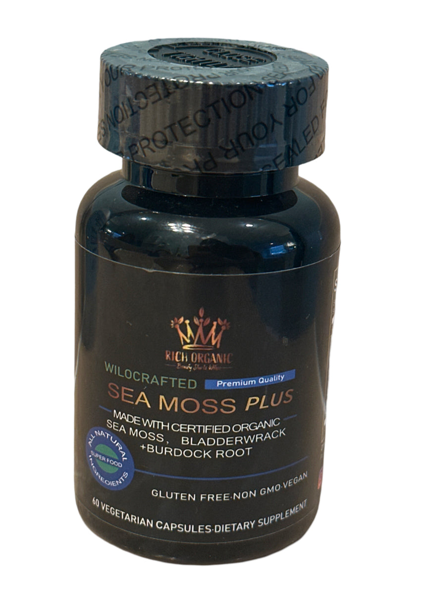 Complete sea moss capsules plus added black seed, ashwagandha and ginger