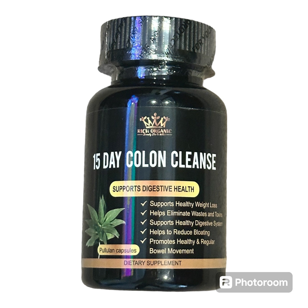 15 Day Colon Detox, 2 complete cleanses- 60 capsules  (50% off)